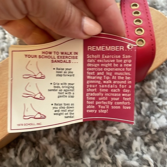 NWT 1970s Red Vintage Dr. Scholl’s Exercise Sandals Size 6 - Picture 8 of 9